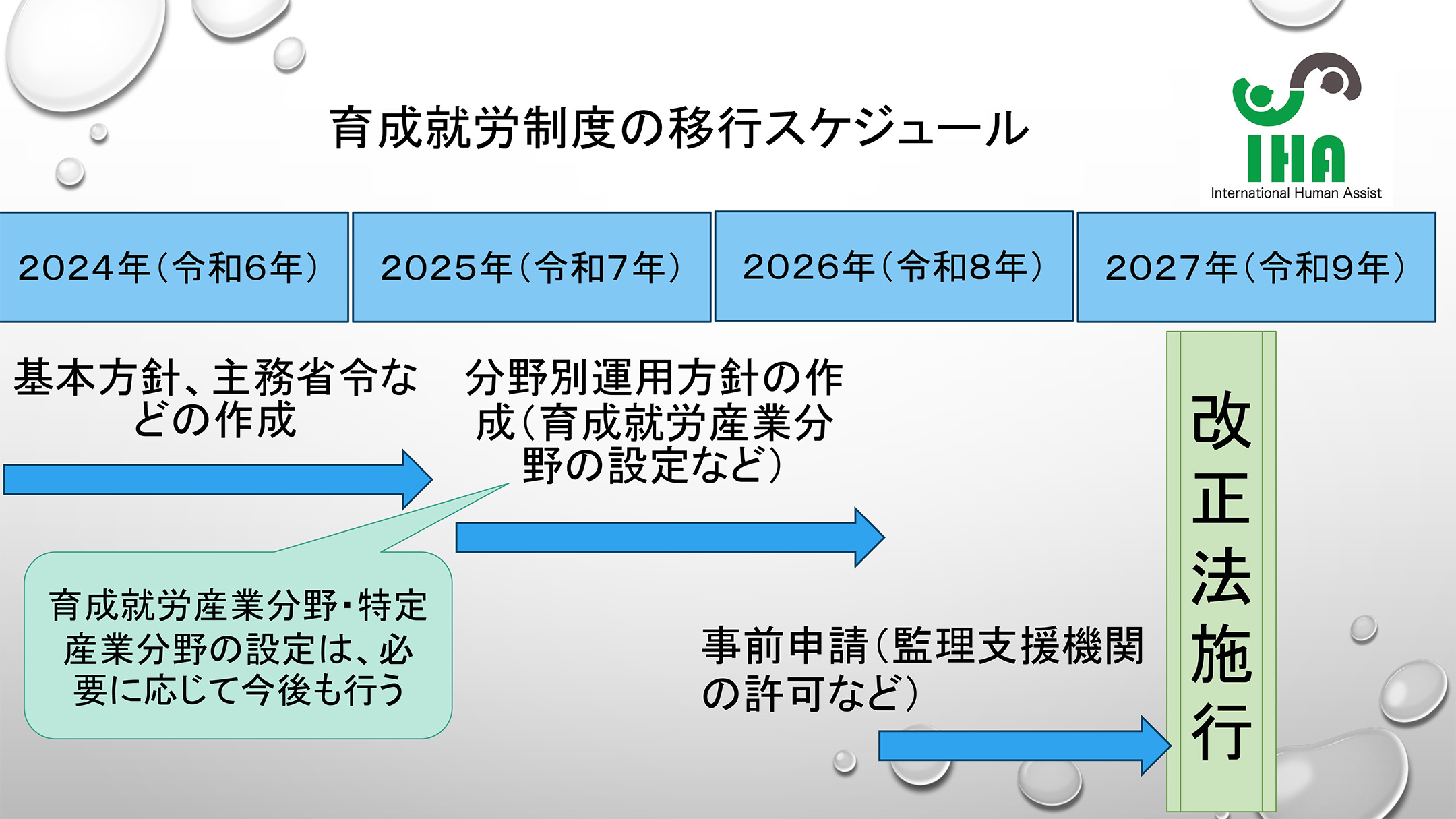 制度移行までのスケジュールを表した図